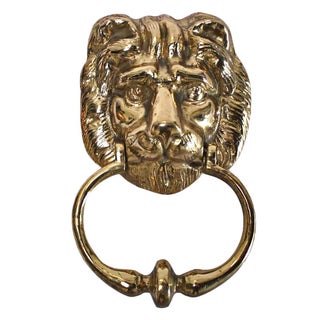 Brass Lion Door Knocker For Sale