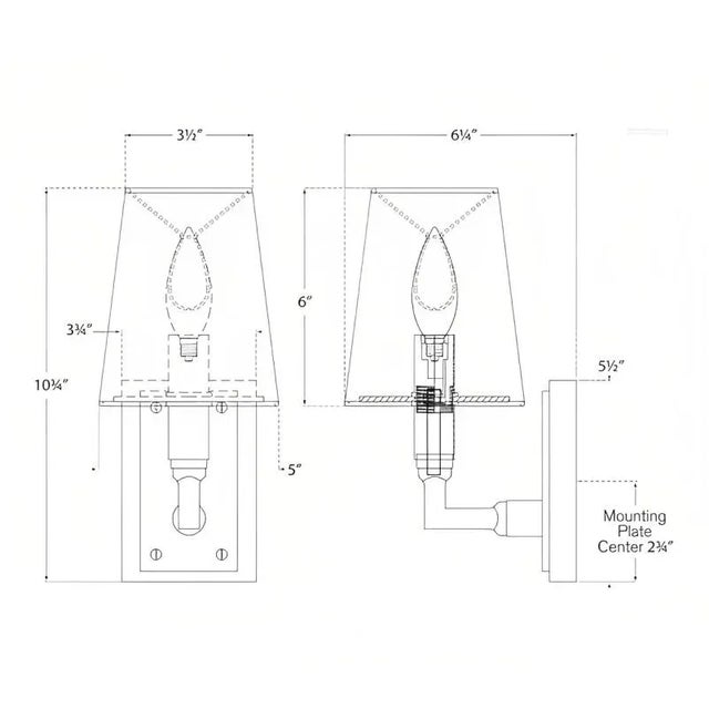 Visual Comfort Thomas O'Brien for Visual Comfort Signature Watson Small Sconce in Polished Nickel with Linen Shade For Sale - Image 4 of 4