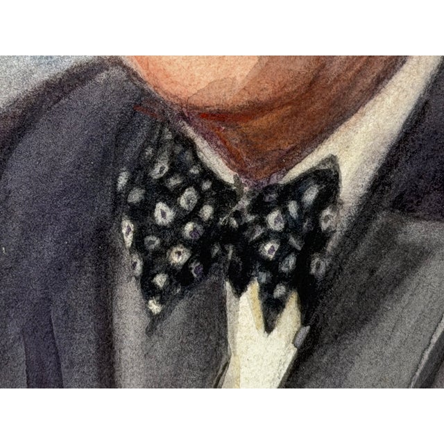 President Franklin D. Roosevelt Portrait Painting Circa 1940's Mid Century Framed For Sale - Image 9 of 18