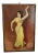 Vintage Signed Lady Dancer Oil Painting Board For Sale