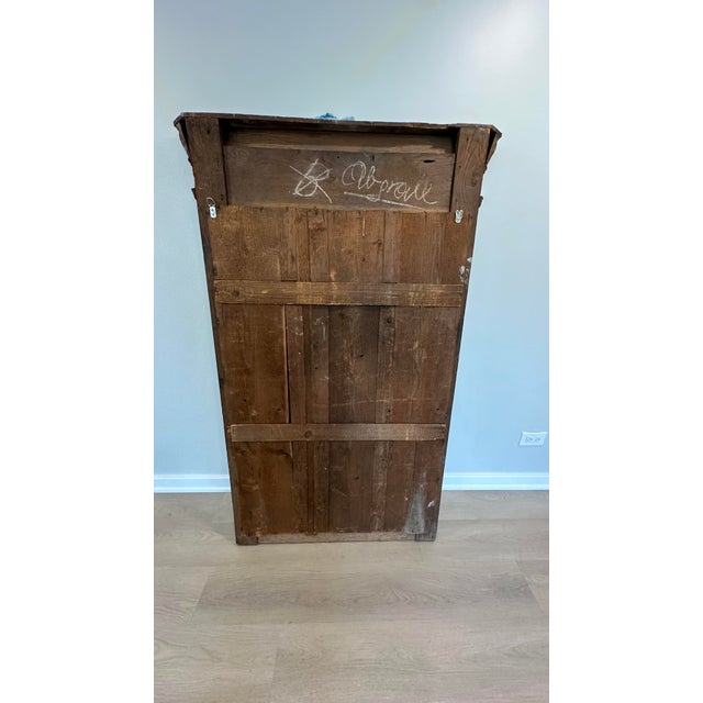 19th Century Renaissance Revival Hand-Carved Walnut Wall Mirror With Original Foxed Glass For Sale In Chicago - Image 6 of 12