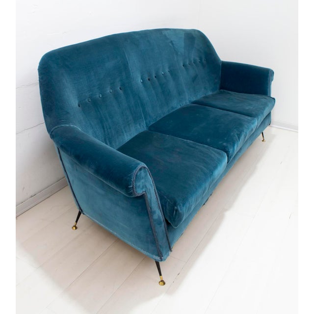 Mid-Century Modern Mid-Century Modern Italian Sofa by Gigi Radice for Minotti, 1950s For Sale - Image 3 of 12