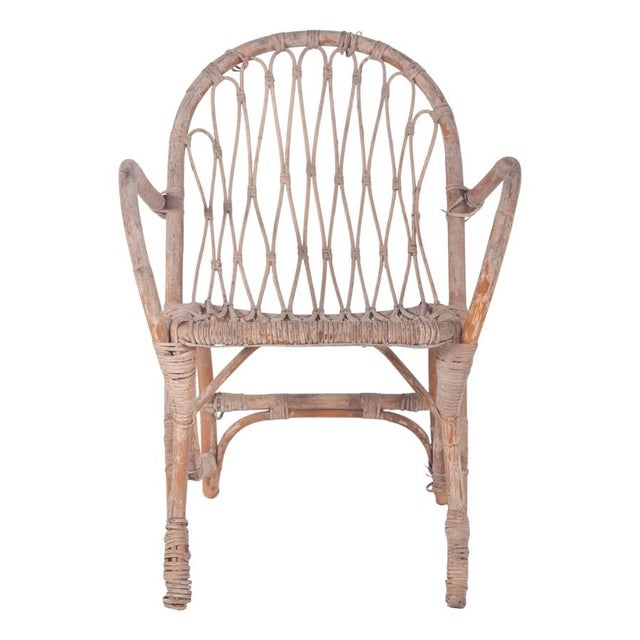 Vitage Wicker Armchair by Unknown for Unknown, 1950 For Sale - Image 13 of 13