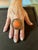 Bochic "Orient" Vintage Diamond & Orange Opal Ring Set In 18K Gold & Silver For Sale - Image 9 of 18
