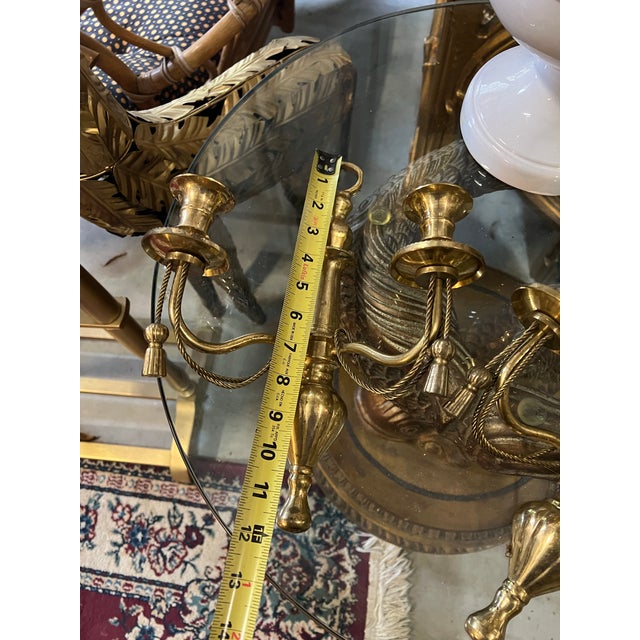 Pair of Brass Neoclassical Sconces For Sale In Atlanta - Image 6 of 6