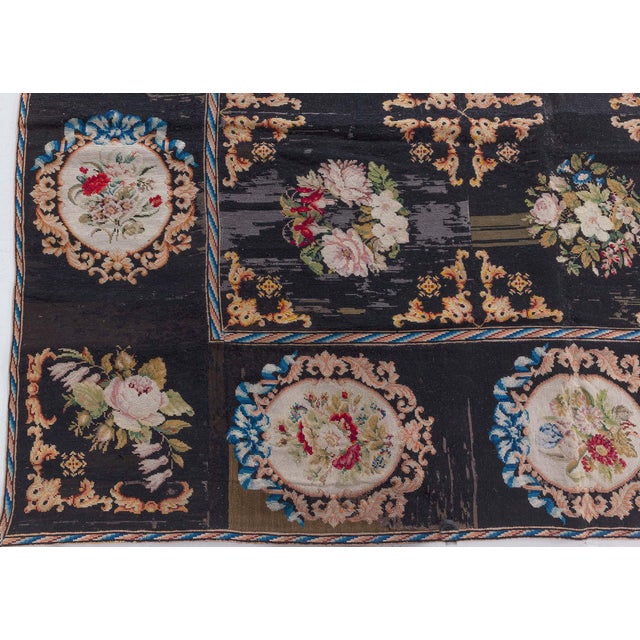 Late 19th Century Antique European Needlepoint Rug For Sale - Image 5 of 5