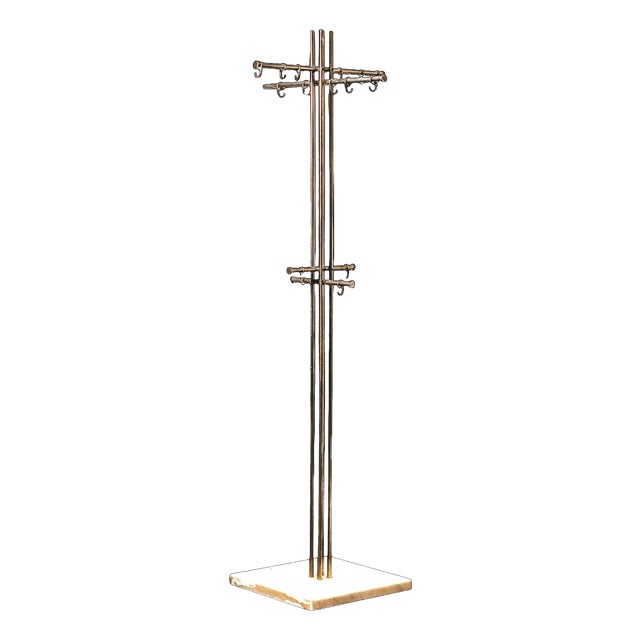 Hollywood Regency Floor Coat Rack by Renato Zevi for Metalarte, 1970s For Sale