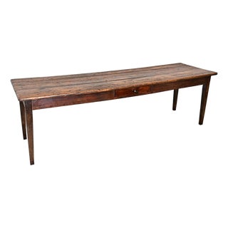 French 19th Century Pine Farm Table For Sale