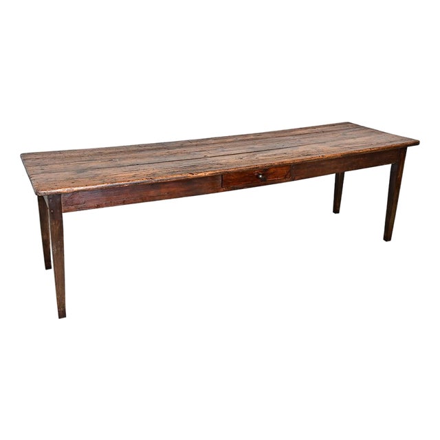 French 19th Century Pine Farm Table For Sale