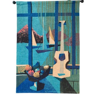 1950s Peter Pepper Huge Mid Century Textile Mural Art Wallhanging For Sale