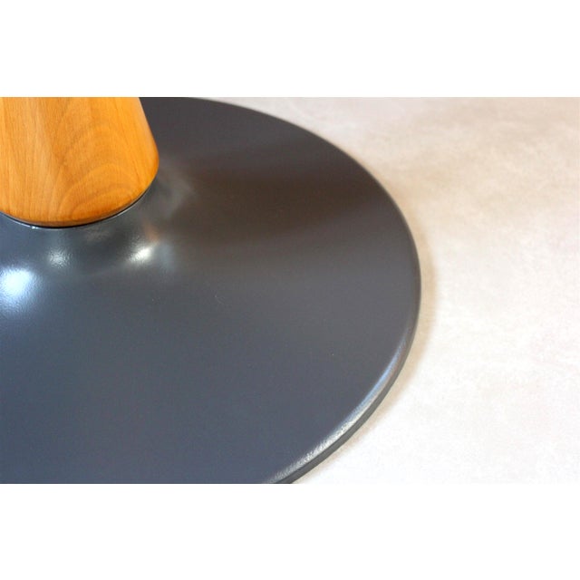 Mid-Century Modern Round Walnut Tulip Dining Table from Dřevotvar, 1960s For Sale - Image 6 of 10