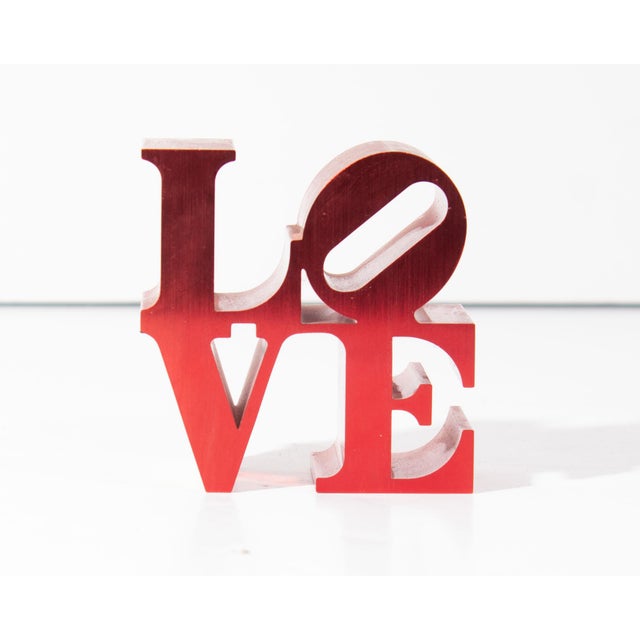 Postmodern Robert Indiana Red Love Paperweight For Sale - Image 3 of 10