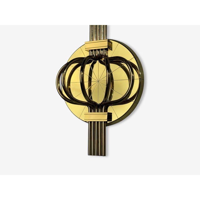 Tommi Parzinger, Candleholder Sconces, Polished Brass, Metal, Usa C. 1955 For Sale - Image 10 of 11