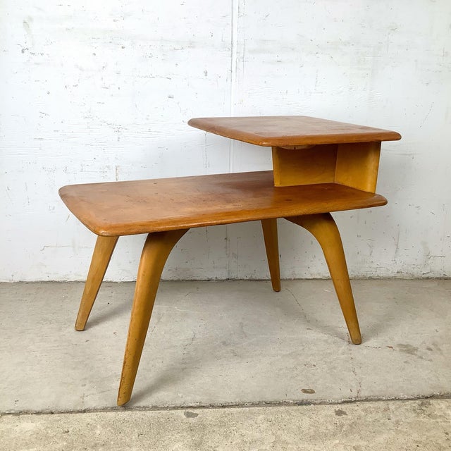 Heywood-Wakefield Birch Step End Table in Wheat Finish For Sale In Philadelphia - Image 6 of 12