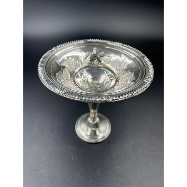 Metal Antique Sterling Silver Compote For Sale - Image 7 of 12