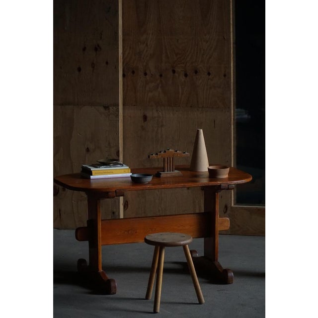 Swedish Oval Dining Table in Pine, 1930s For Sale - Image 9 of 18