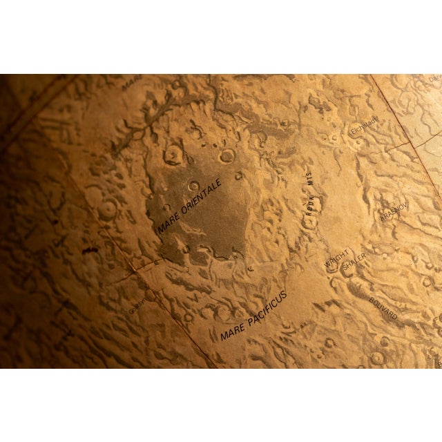 Vintage Rand McNally 12-Inch Lunar Globe With Custom Stand For Sale In Chicago - Image 6 of 9