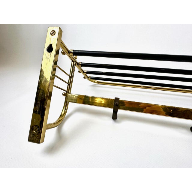 Mid-Century Modern Brass Coat and Hat Rack, 1960s For Sale - Image 15 of 18