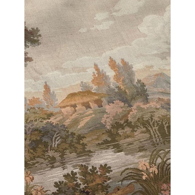 Textile Vintage Aubusson Style Jacquard Tapestry, 1980s For Sale - Image 7 of 18