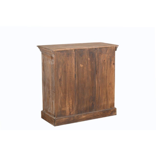 2020s Cabinet/Buffet Constructed From Antique Indian Carved Door Panels and Reclaimed Wood For Sale - Image 5 of 5