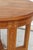 Brown Late 20th Century Mission Oak Round Top Occasional Table W/ Carved Legs And X Base Stretch For Sale - Image 8 of 9