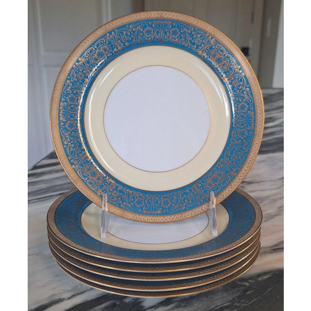 1948 Noritake Vornay Blue Pattern #4794 Salad Plates - Set of Six For Sale - Image 11 of 12