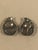 Mid 20th Century 1940s Sterling Repoussé Flower and Leaf Earrings, A Pair For Sale - Image 5 of 6