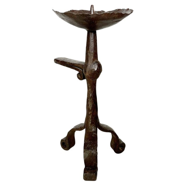 French Workshop Cast Iron Candlestick, 1950s For Sale - Image 11 of 11