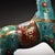Late 20th Century Pair of Cloisonne Enamel Gilt Deer Figurines, Decorative Tabletop Sculptures For Sale In Los Angeles - Image 6 of 9