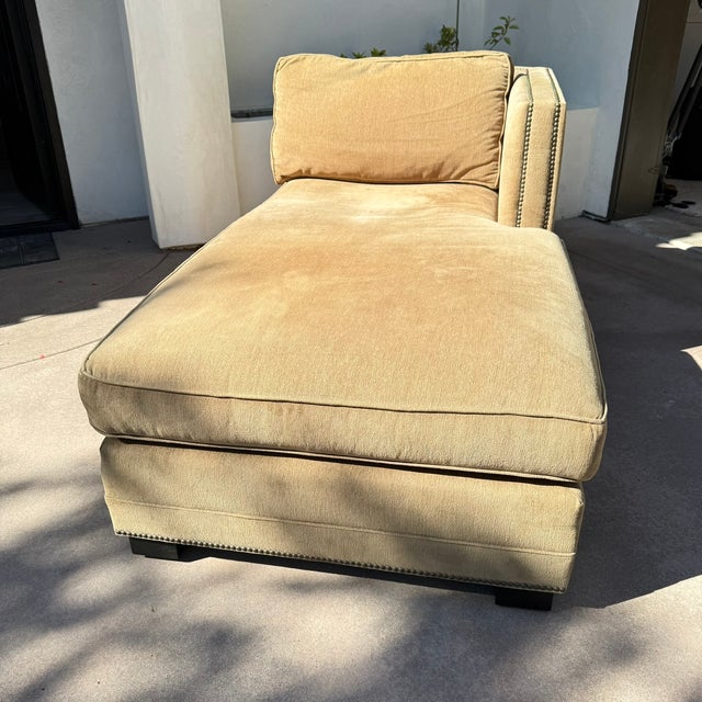 Restoration Hardware Collins Sofa & Chase Set With Nailhead Trim For Sale - Image 9 of 14