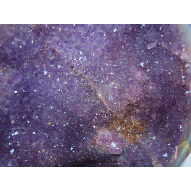 Polished and Cut 2-Piece Amethyst Geode For Sale - Image 4 of 7