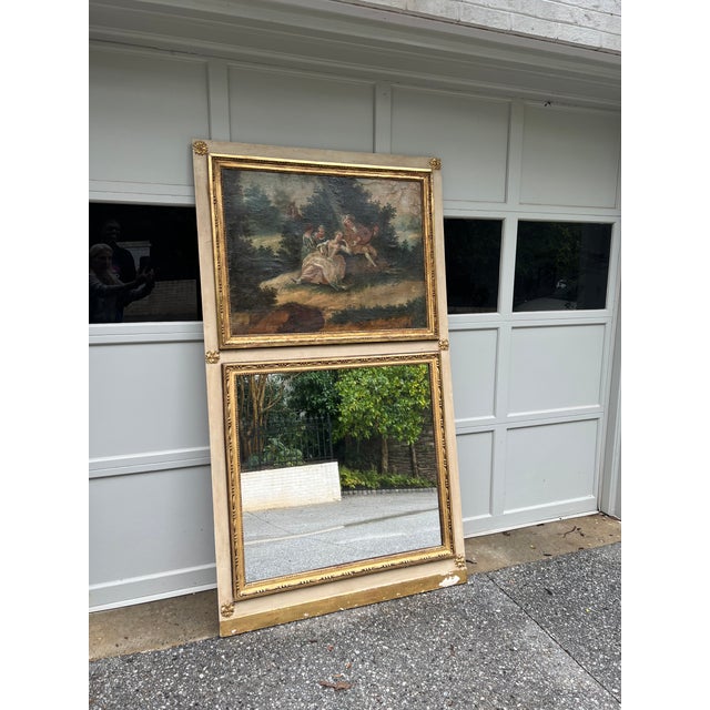 French Mid 18th Century Louis XIV Trumeau Mirror For Sale - Image 3 of 3