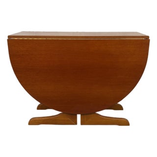 Mid 20th Century Teak Drop-Leaf Dining Table For Sale