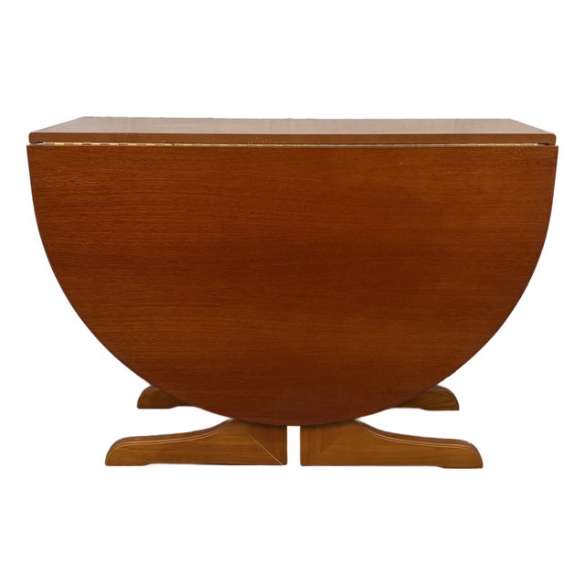 Mid 20th Century Teak Drop-Leaf Dining Table For Sale