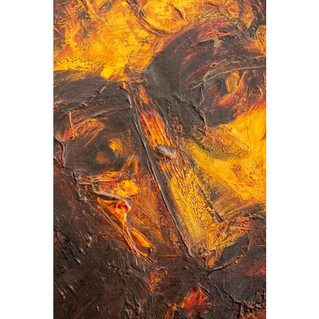 Abstract Joachim Probst "Christ" Oil on Canvas, 1955 For Sale - Image 3 of 12