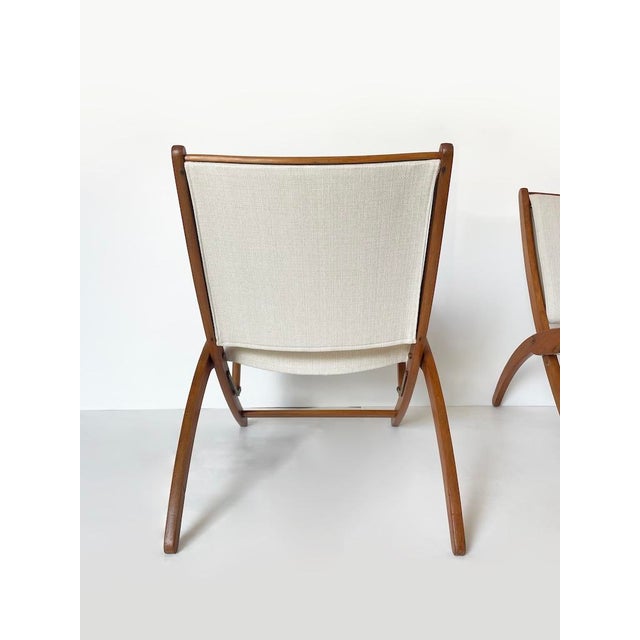 Brown Ninfea Folding Armchairs attributed to Gio Ponti, 1950s, Set of 2 For Sale - Image 8 of 18