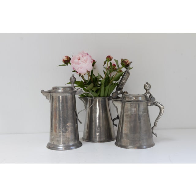 Antique Swedish Pewter Tankards, 1900s, Set of 3 For Sale - Image 9 of 18