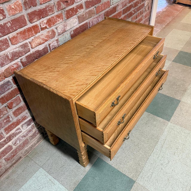 Mid 20th Century Danish Oak Chest by Henning Kjærnulf, Attributed For Sale - Image 6 of 9