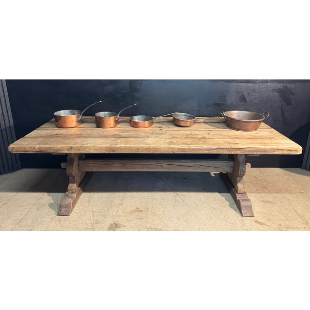 We are pleased to offer this superb French Solid Oak Farmhouse Dining Table, having loads of character and slightly more...