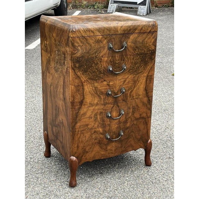 Art Deco Walnut Chest of Drawers from Maurice Adams of London W1 For Sale - Image 14 of 14