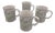 Morris & Co Porcelain Mugs in Iconic William Morris "Sweet Briar" Botanical Motif - Set of 4 For Sale