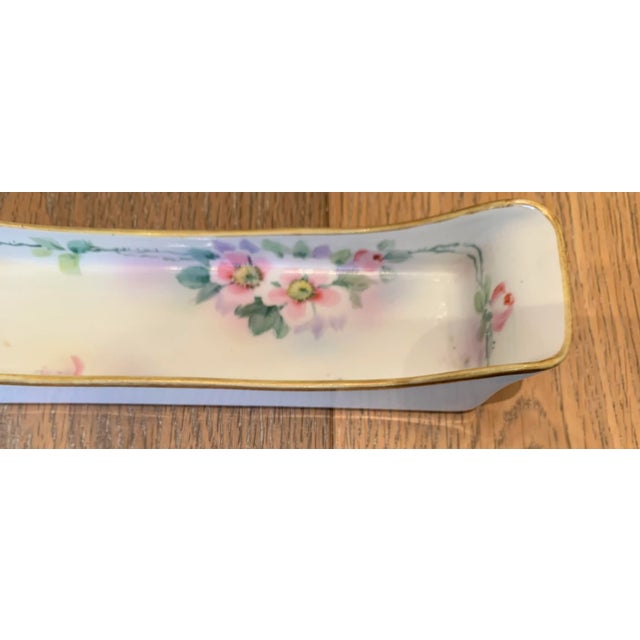 Ceramic Vintage Early 20th Century Hand Painted Porcelain Pencil Holder For Sale - Image 7 of 8