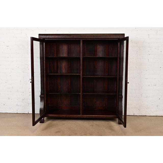 R. J. Horner & Co. R. J. Horner Style American Empire Carved Mahogany Double Bookcase, Circa 1890s For Sale - Image 4 of 11