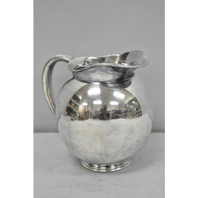 Victorian Vintage James Dixon & Sons Sheffield England Silver Plated Bulbous Water Pitcher For Sale - Image 3 of 14