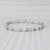 2010s 0.48ctw Diamond Bar Link Bracelet 14k White Gold 7" 3.5mm For Sale - Image 5 of 8