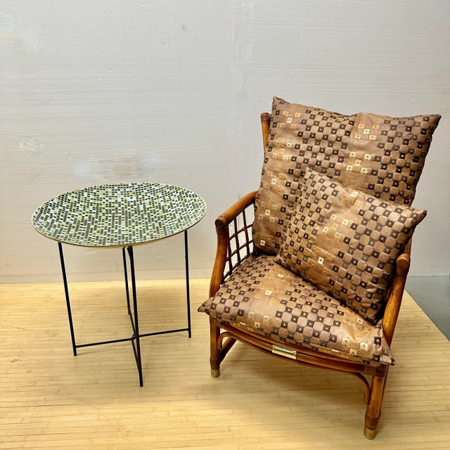 Mid 20th Century Large Mosaic Tile Scoop Bowl Top Table For Sale - Image 5 of 6