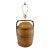 1960s Mid-Century Modern Woven Rattan Basket Table Lamp With Brass Hardware For Sale