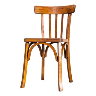 Vintage Bistro Dining Chair in Oak, 1950s For Sale