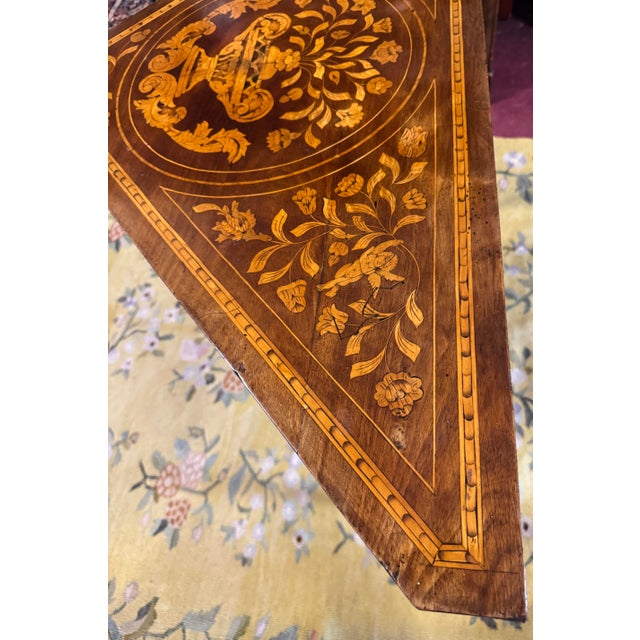 Late 18th Century Georgian Folding Gate-Leg Hall / Tea / Card / Games / Occasional Table in Mahogany With Extensive Classical Inlay Marquetry For Sale - Image 13 of 13