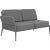 Cover grey double right modular sofa by mowee dimensions: d83 x w148 x h81 cm (seat height 42 cm). Material: aluminum and...